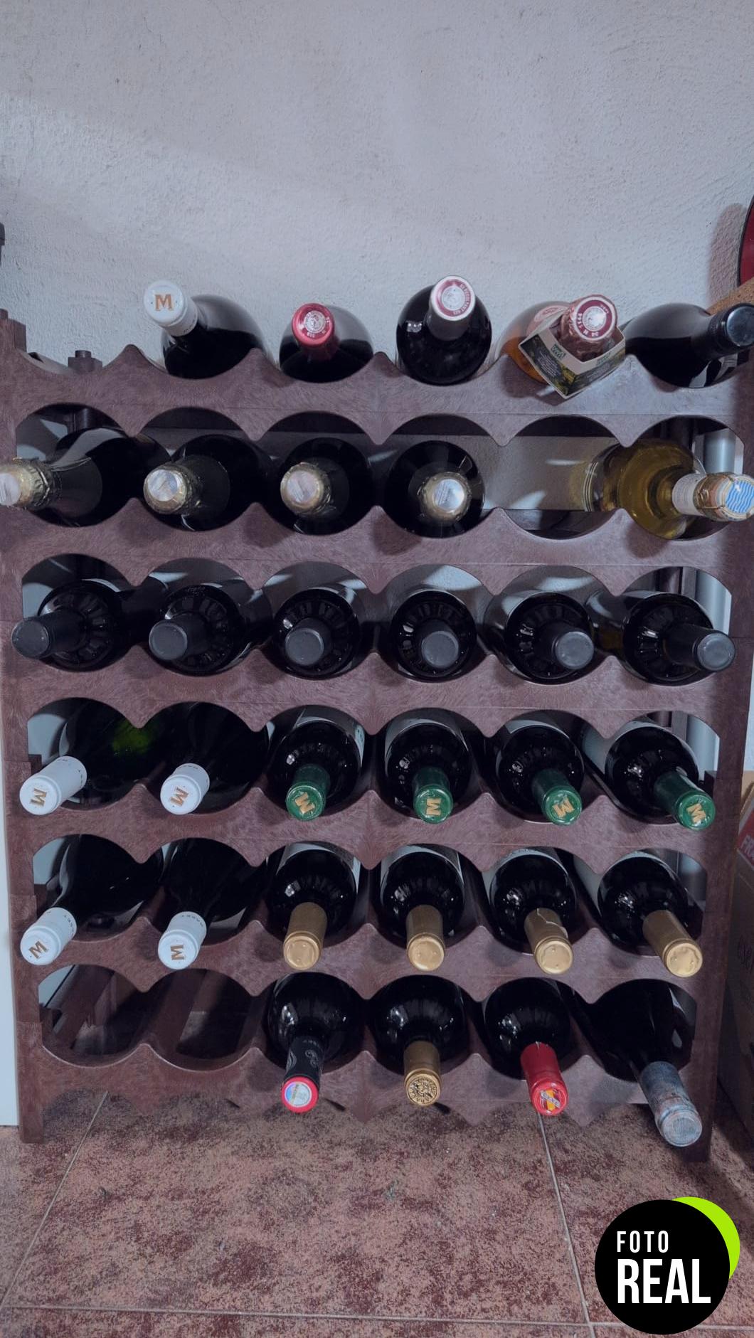 botellero-apilable-vino-36-marron-foto-1